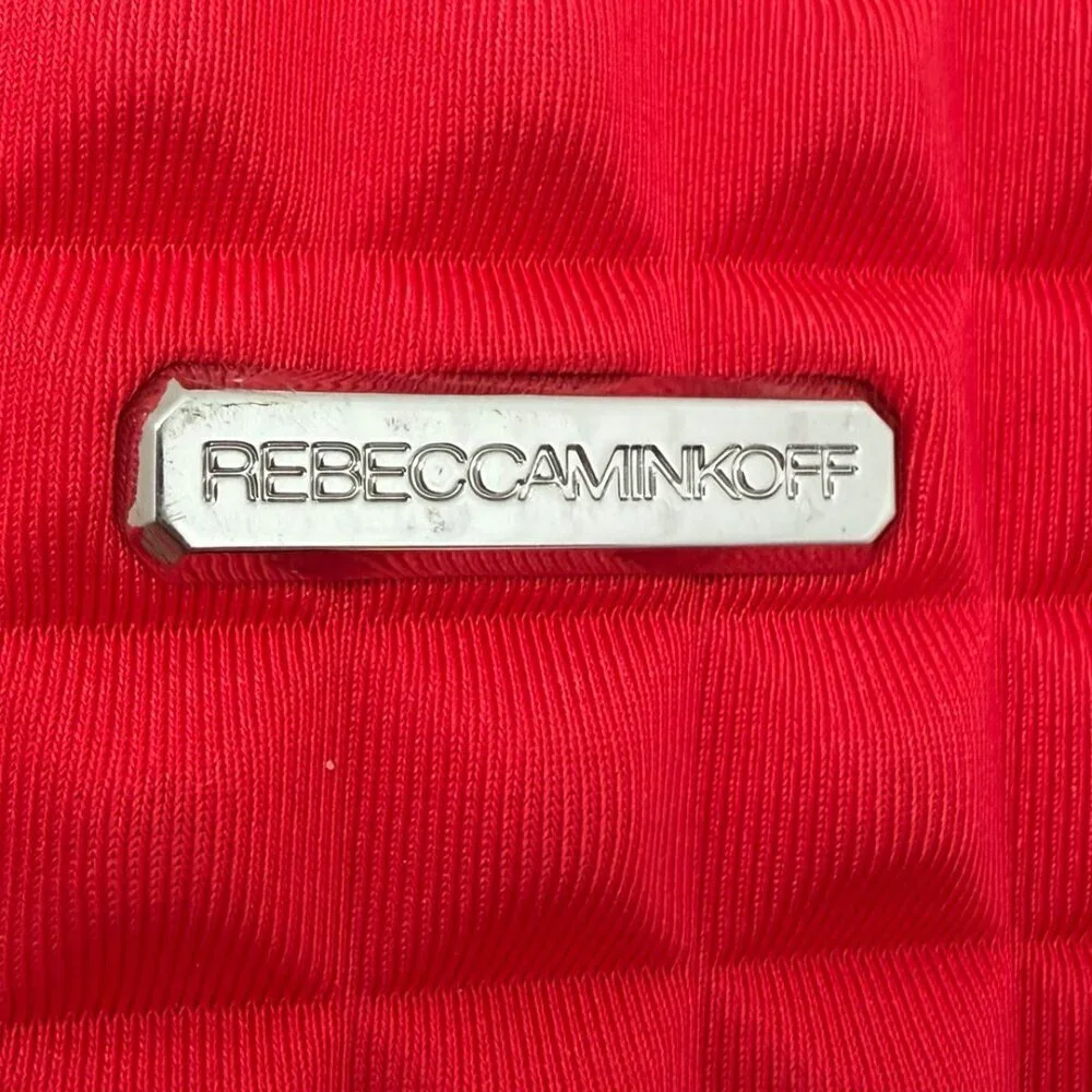 REBECCA MINKOFF Red Neoprene Pyramid Stud iPad Tablet Case Bag